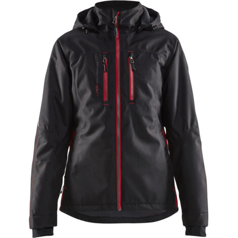 BLAKLÄDER Damen Funktionsjacke, schwarz / rot, Unisex-Größe: M