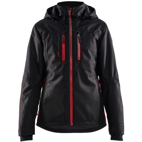 BLAKLÄDER Damen Funktionsjacke, schwarz / rot, Unisex-Größe: S