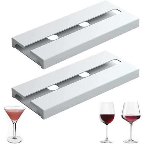 (Blanc, 2)25.3112cm porte-verre à vin suspendu - Pas de perçage nécessaire, grande capacité, porte-verre à vin suspendu pour le bar de la cuisine