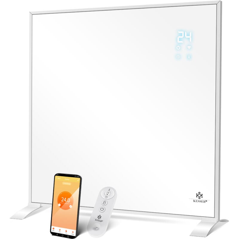 Chauffage infrarouge Economie d'énergie Infrarouge Pied & Mur Chauffage électrique avec télécommande Thermostat & contrôle App Panneau chauffant