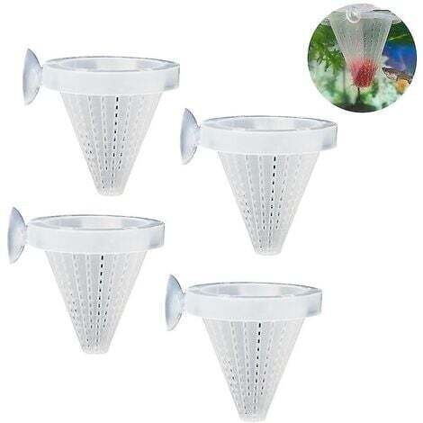 Blanc-4pcs Aquarium Live Red Worm Cone Feeder Plastique Congelé Saumure Crevette Poisson Fo