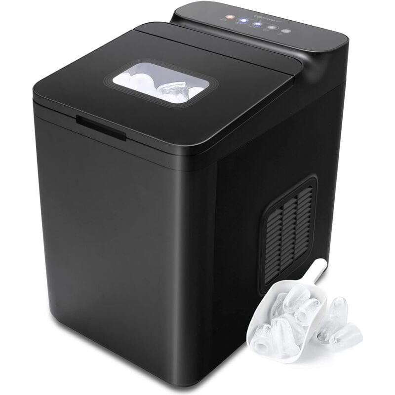 Machine à Glaçons 15 kg en 24h, Glaçons Automatiques Rapide Prêt en 6 Min Noir - Costway
