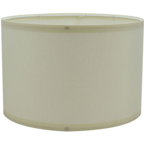 blanc Abat-jour, rond, diamètre 25 cm, hauteur 18 cm, pour lampe à poser ou à suspendre, également à peindre et à coller