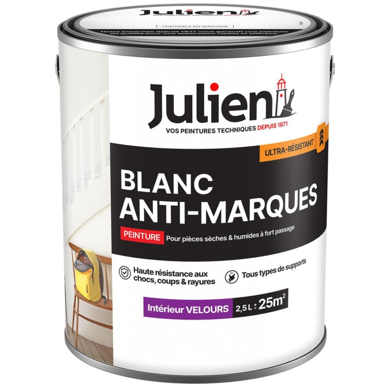 Blanc anti-marques velours Julien