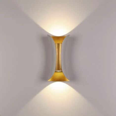 Blanc Applique murale LED 10W extérieur intérieur spots applique murale lumière extérieure moderne en aluminium IP65 up down spot lumière blanche chaude applique murale extérieure noir pour salon cham