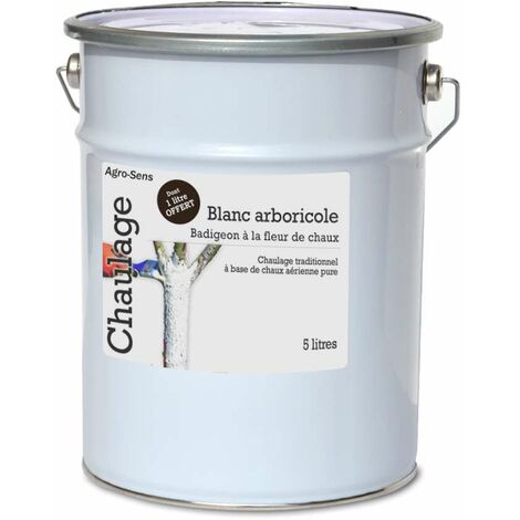 Blanc arboricole à l'ancienne. Chaux pure, 4 litres + 1 litre gratuit