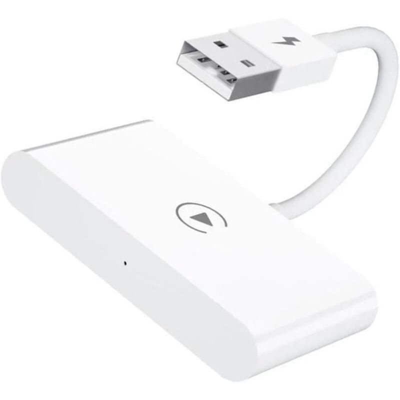Blanc (avec OTG) adapté pour Récepteur CarPlay sans Fil Téléphone Portable Bluetooth Navigation Automobile Adaptateur de Connexion USB (WHITE)