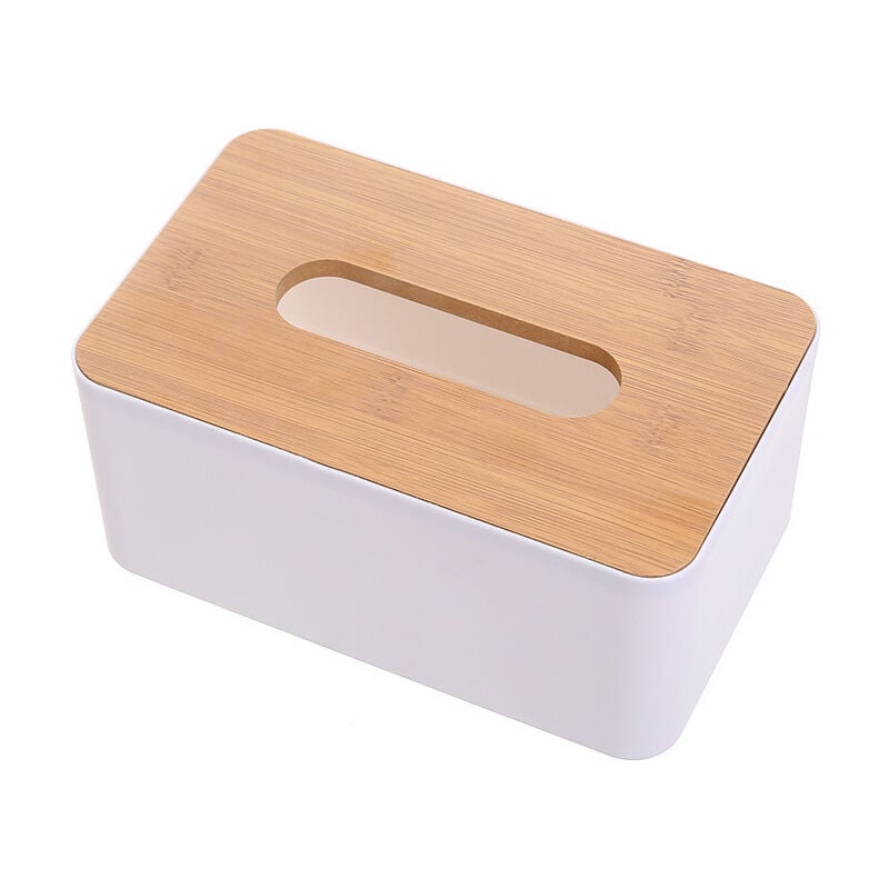 Linghhang - Blanc) Boîte à Mouchoirs en Bois,21x13x9cm,Plastique,Rectangulaire, pour Salle à Manger, Bureau, Voitures, Salle de Bain