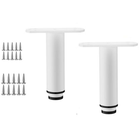 Blanc Canapé 20 à 37 Cm  Pied De Lit, Pieds De Sommier, Lot De 2 Pied De Lit Liaison MéTal RéGlables en MéTal Pieds pour Sommier, TrèS RéSistants Convient pour Lattes Universel Sommier MéTal, Armoire