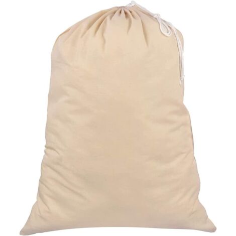 Blanc cassé  (2 pièces) 1 très grand sac à linge très résistant,55 cm x 45 cm