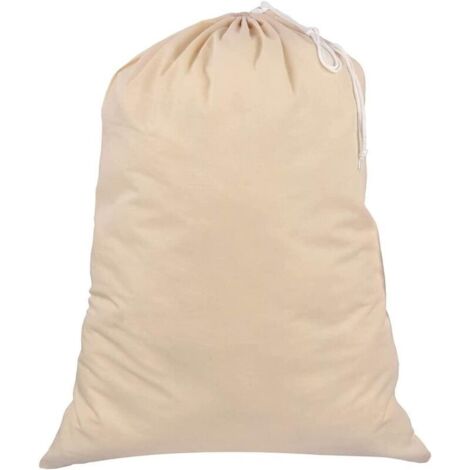Blanc cassé (2 pièces) 1 très grand sac à linge très résistant,55 cm x 45 cm