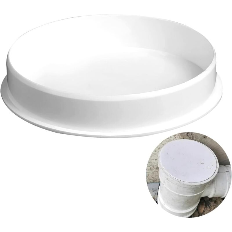 Blanc cassé，Couvercle pour tuyau de ventilation 100 - Couvercle de tuyau 100 mm - En PVC - Pour tuyaux de drainage