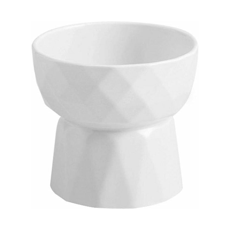 Blanc Céramique Gamelle pour Chat avec Support surélevé, pour Chats et Chiens de Petite Taille Fei Yu