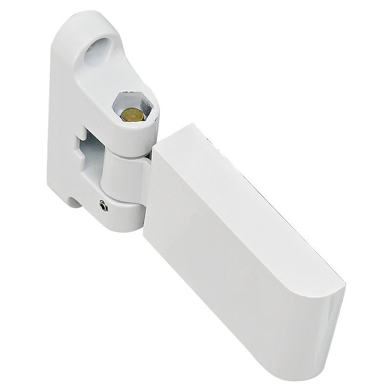 Blanc Charnière de porte drapeau , charnière de porte robuste en PVC, charnière pour porte et fenêtre en acier et plastique (Clé incluse)