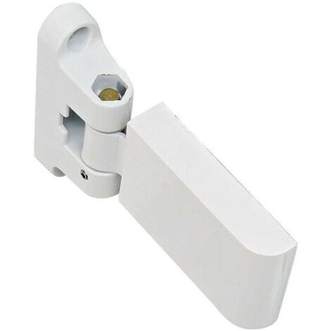 Blanc Charnière de porte drapeau , charnière de porte robuste en PVC, charnière pour porte et fenêtre en acier et plastique (Clé incluse）-Crezuo