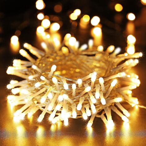 blanc Chaud 10m 100 Led Guirlande Lumineuse Intrieur Conte De Fes De Nol, 8 Modes Guirlande Lumineuse Tanche  Piles Pour Dcoration De La Maison, F