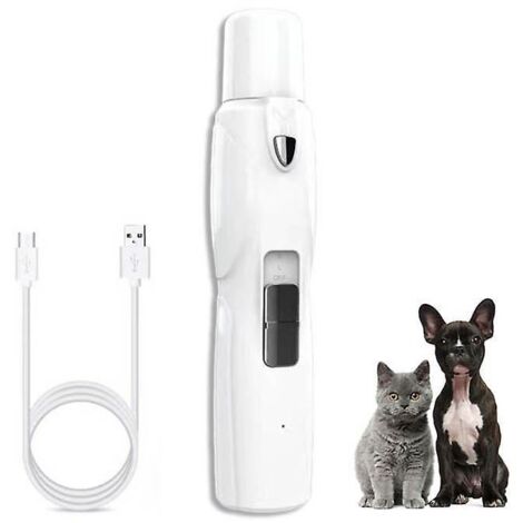 blanc-coupe-ongles Pour Chien Plus Puissant  Faible Bruit, Lime  Ongles Lectrique Pour Animaux De Compagnie, Soin Des Griffes De Chat