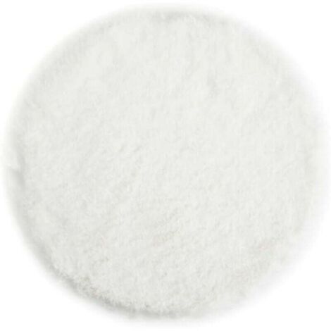 Blanc Coussin de Chaise Rond en Fausse Fourrure Douce et Moelleuse - Décoration de Salon Moderne - 40 x 40 cm