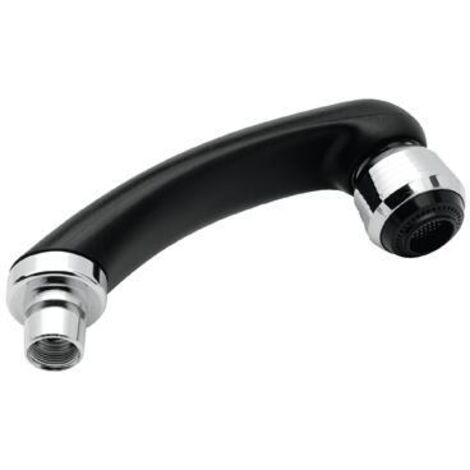 Blanc Habitat – Douchette bi-jets coiffeur – 2 jets : pluie et mousseur – Débit 18L/min – Finition noire élégante – Arrivée femelle 15/21 - 5003C
