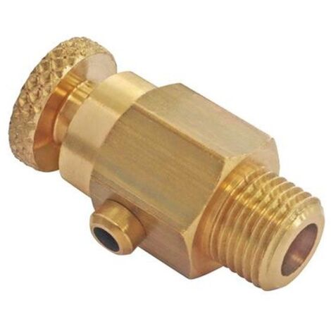 Blanc Habitat – Purgeur d'air mâle laiton brut – Raccord mâle 5/10 – Élimination des poches d'air pour systèmes hydrauliques – Entretien facilité