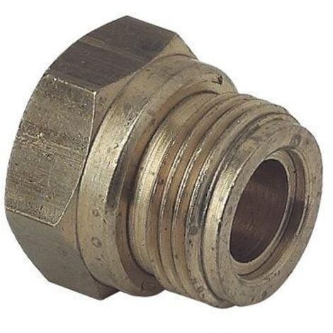 Blanc Habitat – Raccord gaz droit femelle 15x21 mâle 20x150 – Conçu pour gaz butane/propane – Raccord 1 pièce pour connexions gaz