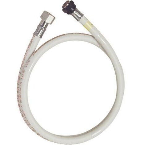 Blanc Habitat – Tuyau caoutchouc gaz BP 1m – Longueur flexible – Conforme norme AFNOR XP D36.112 – Garantie 10 ans – Pour installations gaz butane et propane
