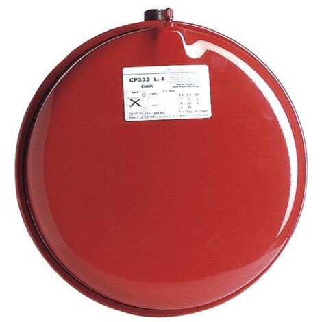 Blanc Habitat – Vase d'expansion chauffage plat rond 8 litres – Diamètre 387 mm – Pression maximale 4 bars – Température de fonctionnement -10 à 100°C