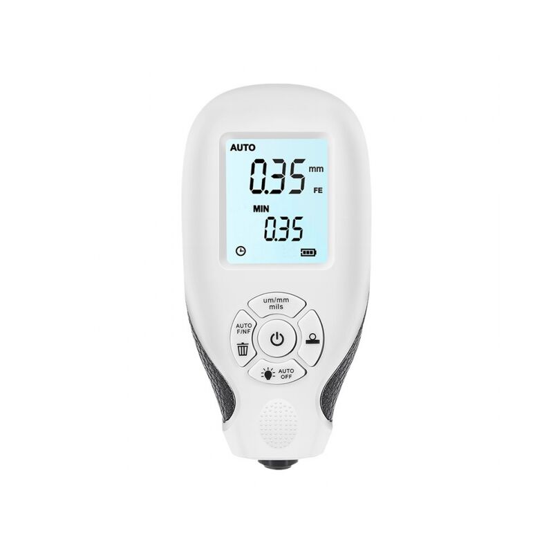 Cyslmuk - blanc) Jauge d'épaisseur de revêtement, jauge de profondeur de peinture de voiture avec écran lcd, calibrage automatique, jauge d'épaisseur