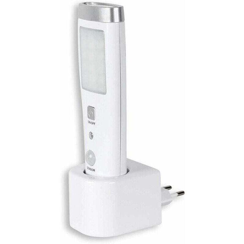 Blanc) Lampe de poche à détecteur d'urgence Lampe de poche à détecteur de présence Détection dans un angle de 60° 15 led Batterie rechargeable