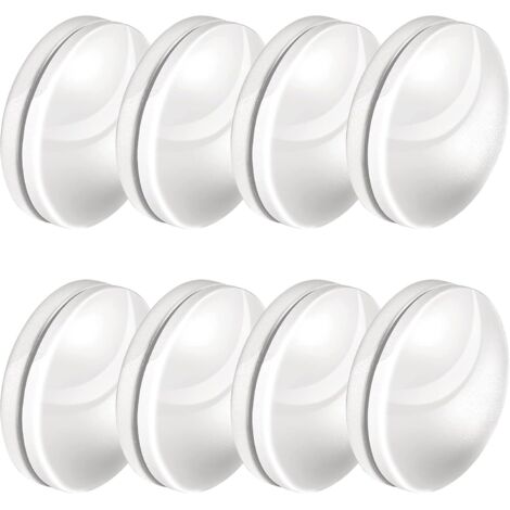 (Blanc, lot de 8) Poids magnétiques pour rideaux, recouverts de plastique, lourds