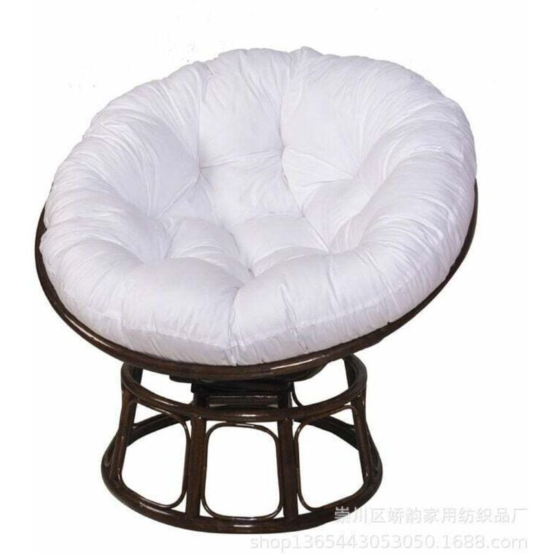 Blanc, matelas suspendu 100CM 100CM coussin de chaise tufté rond confortable tapis de sol épaissi de couleur unie