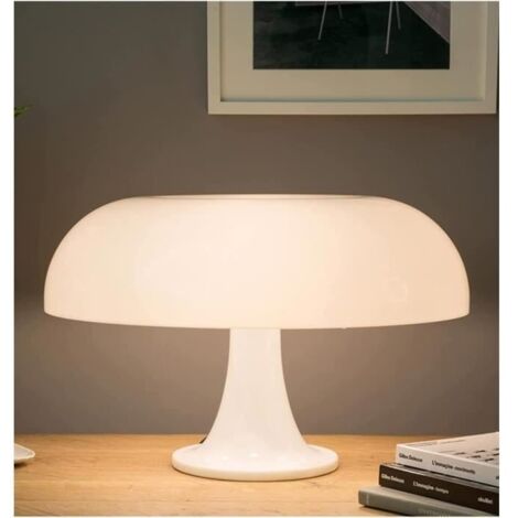 (Blanc, Orange)Lampe de table - LED - Champignon - Acrylique - Blanc - Design contemporain