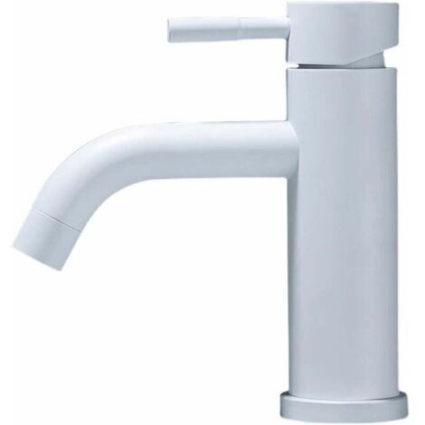 Blanc Peinture En Acier Inoxydable Robinets Salle De Bains Mélangeur Bassin Évier Robinet