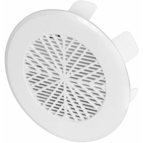 Blanc Plastique 99-124mm Évent Douane Diamètre Fin Ventilation Grille