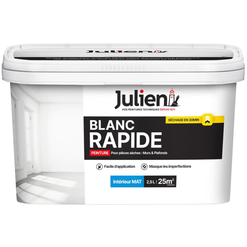 Blanc Rapide Mat - 165731 - Blanc - 2.5L - JULIEN