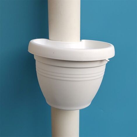 Blanc Tuyau Pots De Fleurs Baignoires Gouttière Pot De Descente Pour Plantes Et Fleurs Extérieur
