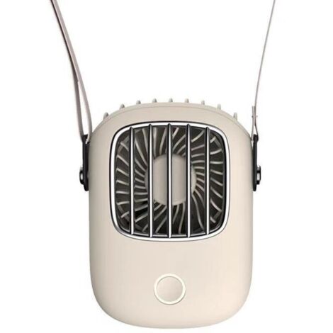 blanc USB Rechargeable Mini De Poche Petit Ventilateur Cou Suspendu Taille Suspendue Paresseux Sports Portable Silencieux Ventilateur