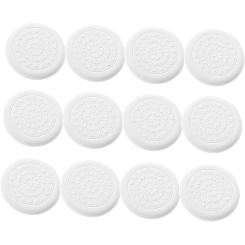 Blanc,12 pièces Patins de Protection Silicone Antidérapants pour Chaise Coussinets Auto Adhésifs Ronds pour Meubles Protège Sols et Réduit Bruit
