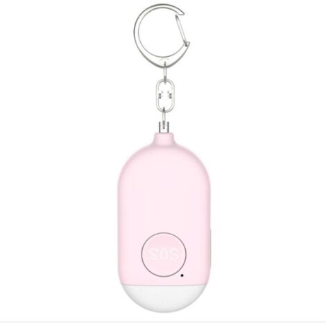 (Blanc)130DB Alarme Personnelle Anti-Agression avec Porte-clé,Rechargeables Alarme de Poche avec LED Lampe de Poche Torche Alarme,pour Femme Enfants Personnes aîné