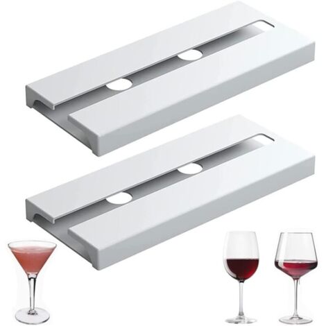 (Blanc)2 Pièces Support à Verre à Vin Suspendu, Porte Verres Suspendu, Support à Verre à Vin, Porte Verre, Porte-Verres à Vin pour Maison, Bar,Cuisine