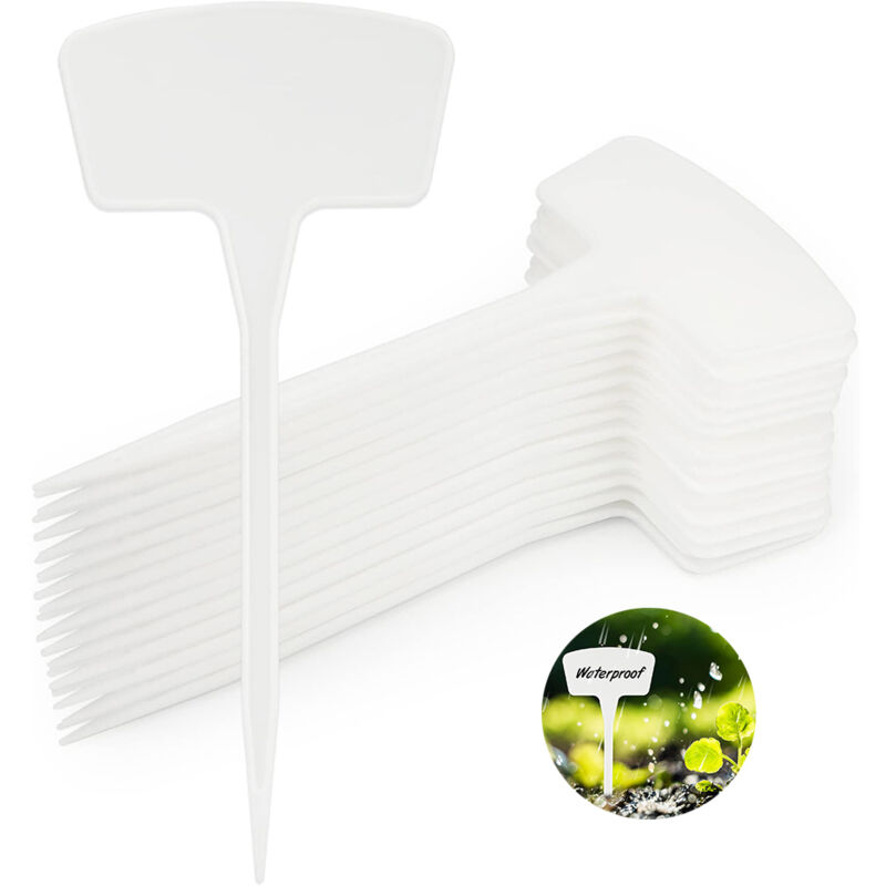 Csparkv - Blanc)30 pièces 26.5 cm Grande Plante Étiquette en Plastique ,Jardin Étiquettes Marqueurs Nom de la, Plante Étiquettes Étanche Étiquette