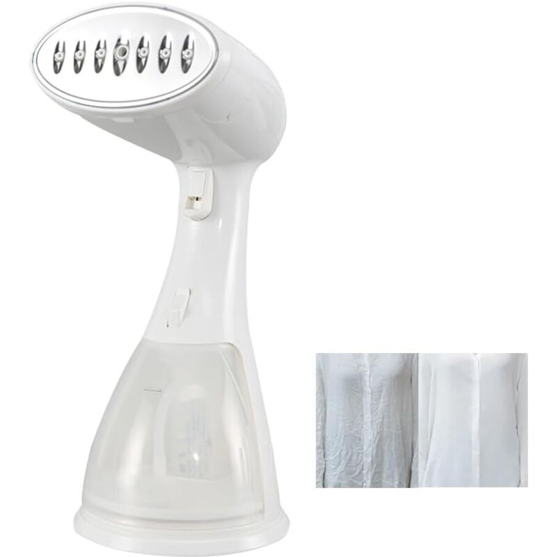 Blanc,Défroisseur vapeur pour vêtements, 1500 W, chauffe rapide, vapeur puissante et pénétrante, fer à vapeur portable pour tous types de tissus.