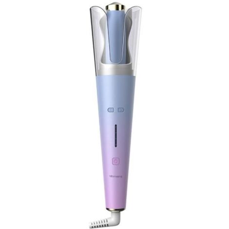 (blanc)Fer à Friser Automatique Sans Fil,Fer à Boucler Auto Rotatif Portable, Boucleur a Cheveux Rechargeable USB,Bigoudi Anti-Brûlures