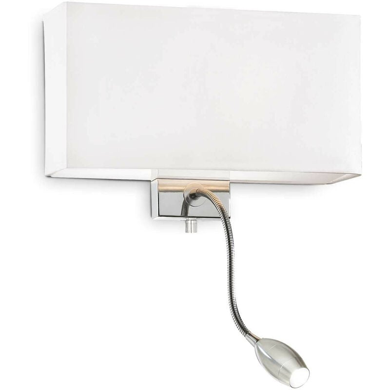 Hotel - 1 Light Indoor Wall Light White, E27 - Ideal Lux