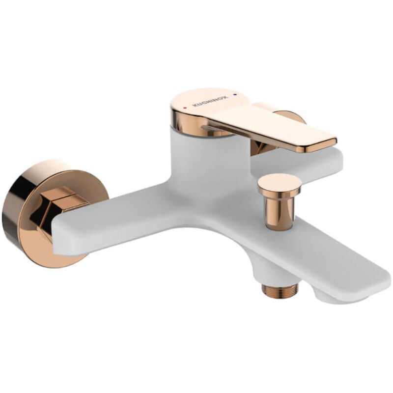 Robinet Mitigeur Baignoire Blanc Or Mural Monocommande Alians