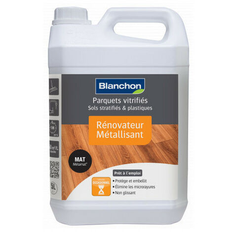 Blanchon – Rénovateur métallisant mat 5L – Non glissant pour parquets vitrifiés – Protection durable et entretien facile – Sans odeur