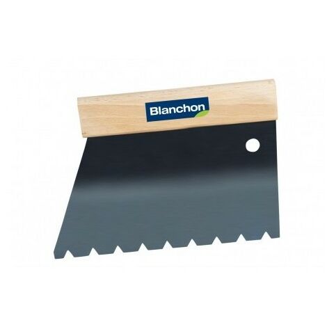 Blanchon – Spatule TKB B16 pour colle à parquet AB 2000 – Denture n°4 – Adaptée parquets massifs et contrecollés – Dimensions dents 11,90 x 8,10 x 7,45mm