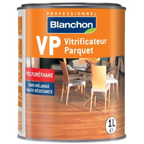 Blanchon – Vitrificateur parquet 1L incolore mat soie – Résines polyuréthanes pour bois dur – Application facile et faible odeur - 1litre