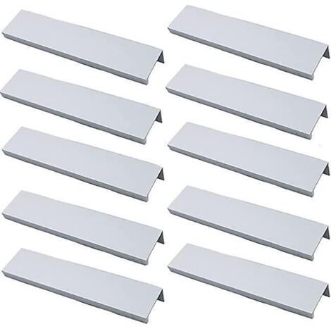 (blanc)lot De 10 Poigne Dore Poigne De Meuble Dore - Poigne Invisible Poignee De Meuble Cuisine Dore Poigne Meuble Dore En Alliage D'aluminium Ent