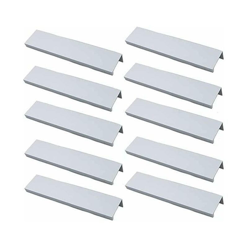 Blanc)Lot de 10 Poignée Dorée Poignée de Meuble Dorée - Poignée Invisible Poignee de Meuble Cuisine Dorée Poignée Meuble Dorée en Alliage d'Aluminium